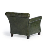 Lovecup Aged Green Leather Armchair L059