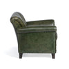 Bradford Aged Green Leather Armchair L059