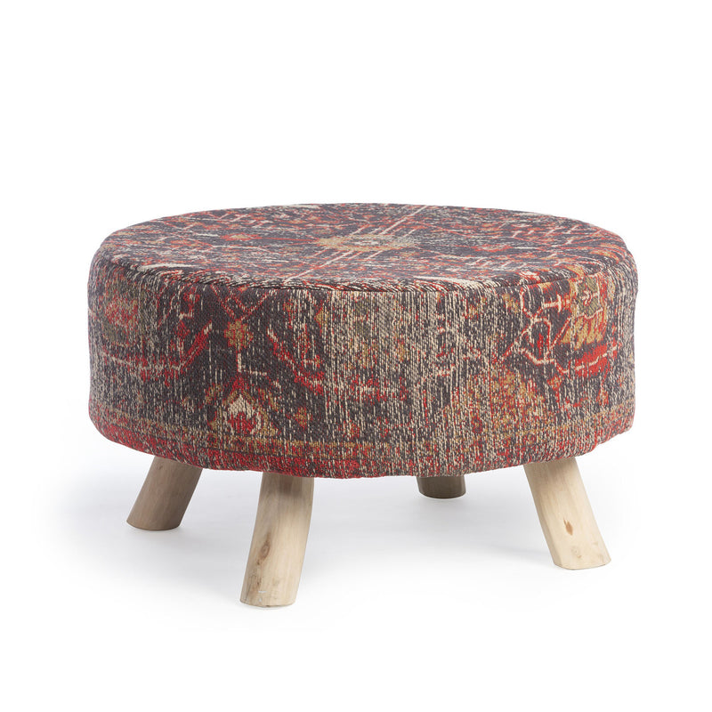 Lovecup Distressed Print Cotton Chenille Stool L191