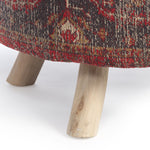 Lovecup Distressed Print Cotton Chenille Stool L191