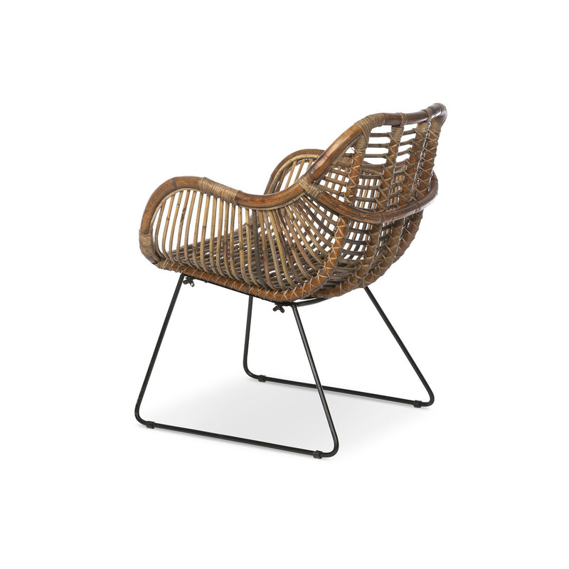 Miller Iron Rattan Accent Chair L003