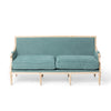 Lovecup Louie Turqoise Square Backed Sofa L125