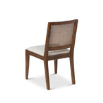 Lovecup Cane Back Dining Chair with Cream Linen Seat L022