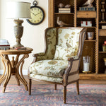 Lovecup Chinoiserie Inspired Pattern Wood Framed Wing Chair L027