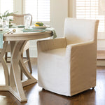 Lovecup Slip Covered Linen Arm Chair L077