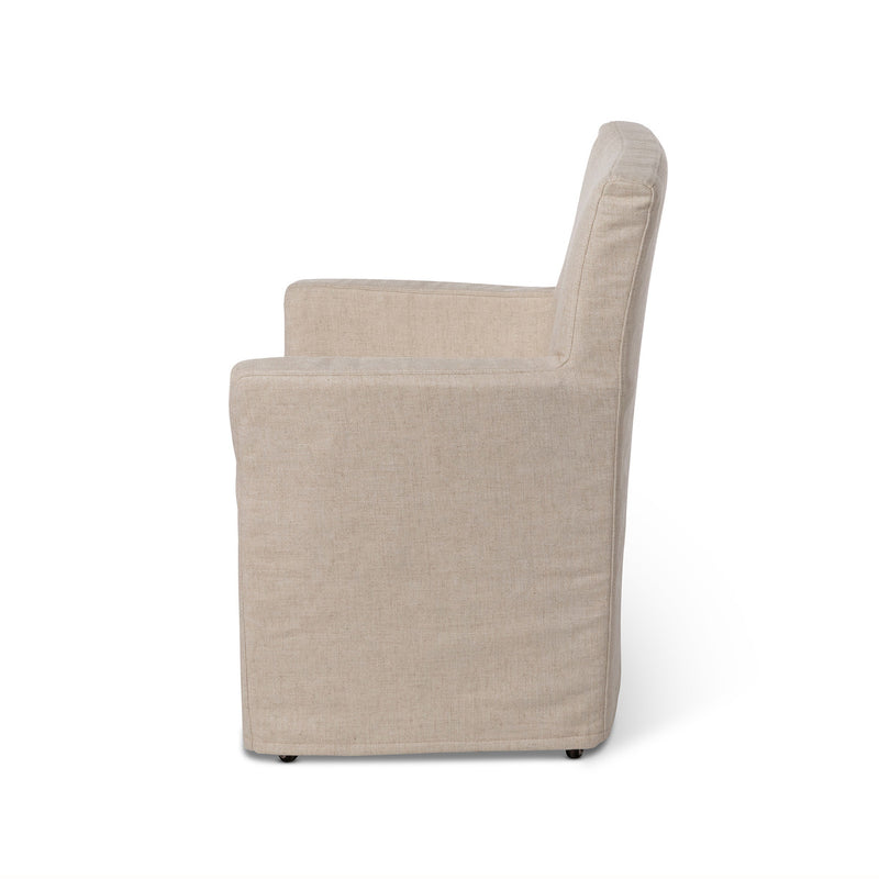 Lovecup Slip Covered Linen Arm Chair L077