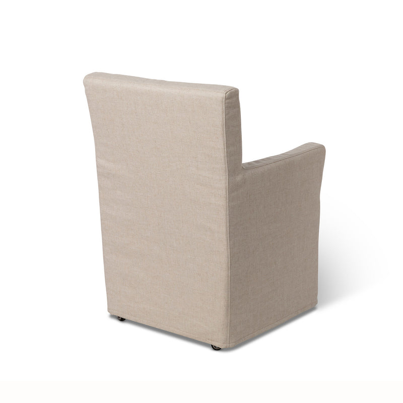 Lovecup Slip Covered Linen Arm Chair L077