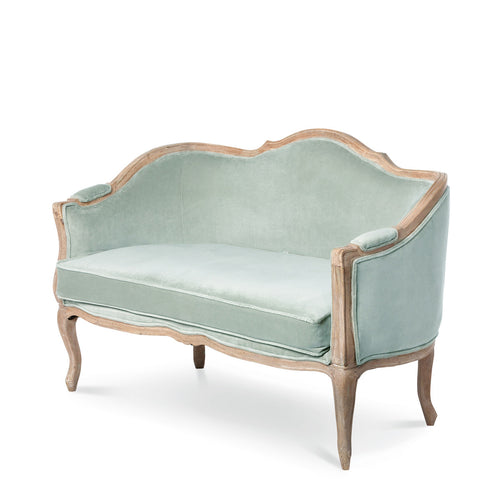 Lovecup Phillip Sage Green Velvet Upholstered Loveseat L186