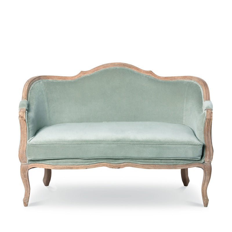 Lovecup Phillip Sage Green Velvet Upholstered Loveseat L186