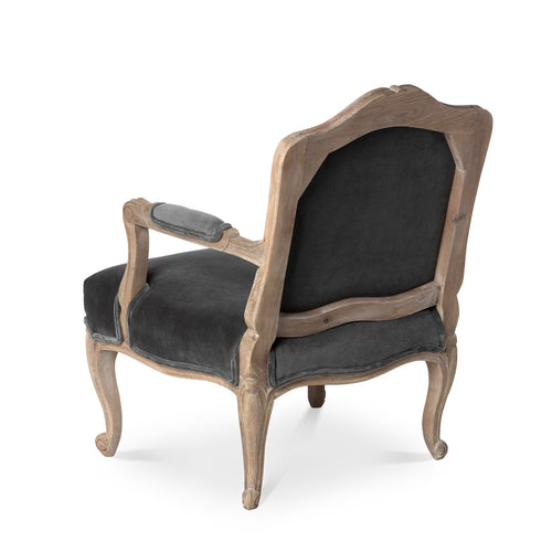 Lovecup Camilla Grey Velvet Upholstered Arm Chair L192