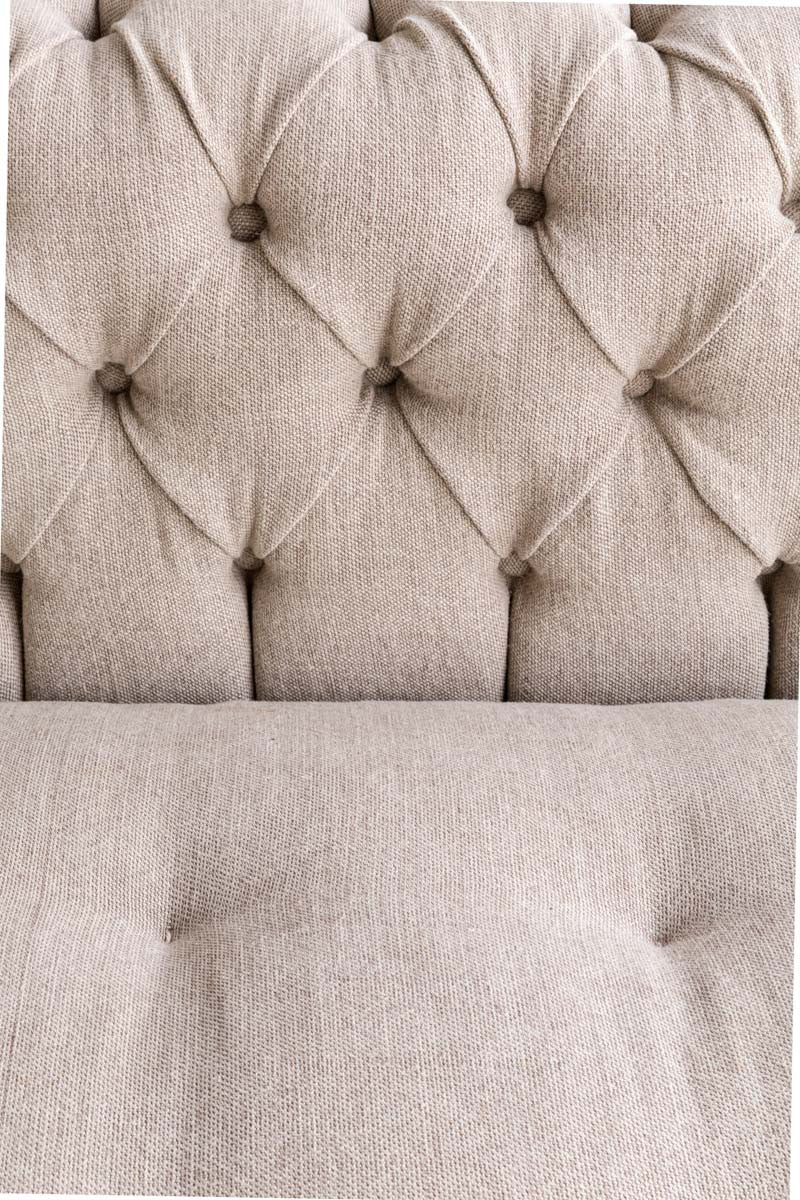 Hillcrest Washed Linen Tufted Chair L662