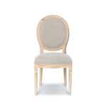 Lovecup White Washed French Medallion Dining Chair SET OF 2 l665