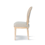 Lovecup White Washed French Medallion Dining Chair SET OF 2 l665