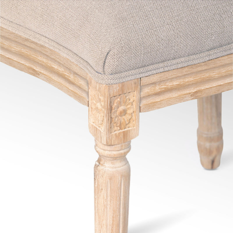 Lovecup White Washed French Medallion Dining Chair SET OF 2 l665