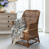 Lovecup Rattan Terrace Chair with Burlap Cushion L146