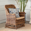 Lovecup Rattan Terrace Chair with Burlap Cushion L146