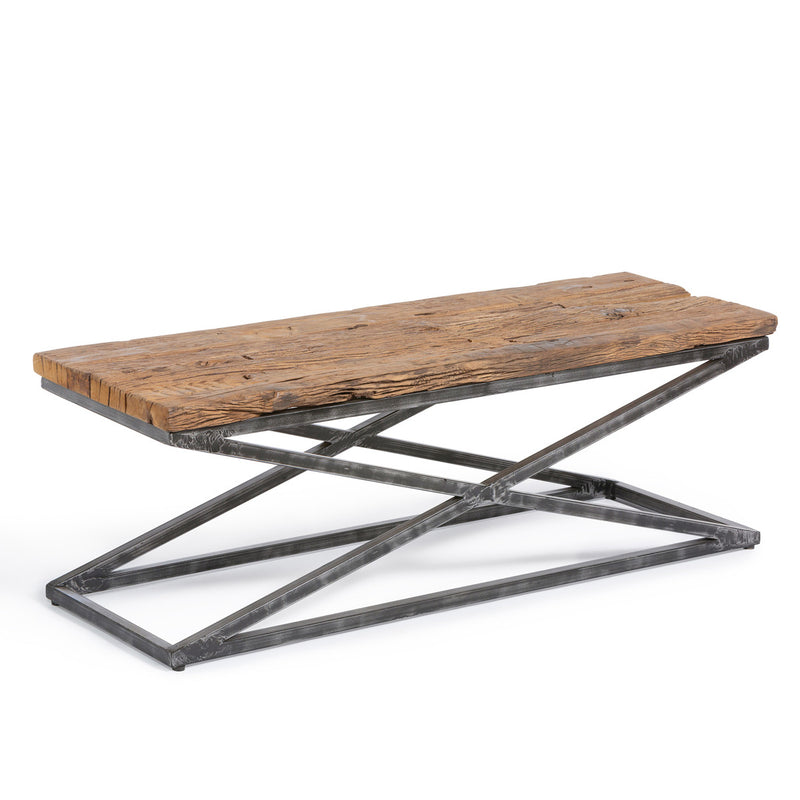 Lovecup Railway Wood and Iron Coffee Table L056
