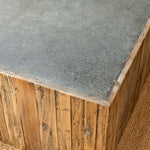 Zinc Top Square Coffee Table L097