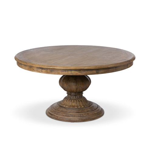 Lovecup Pine Wood Extending Pedestal Dining Table L115