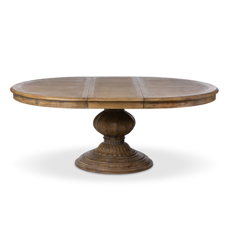 Lovecup Pine Wood Extending Pedestal Dining Table L115