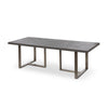 Lovecup Olive Grey Leather Top Dining Table L320