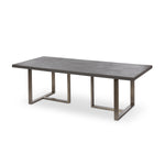 Lovecup Olive Grey Leather Top Dining Table L320