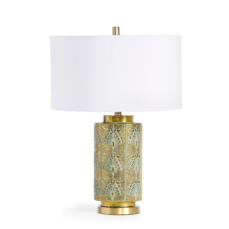 Pierced metal table lamp cheap