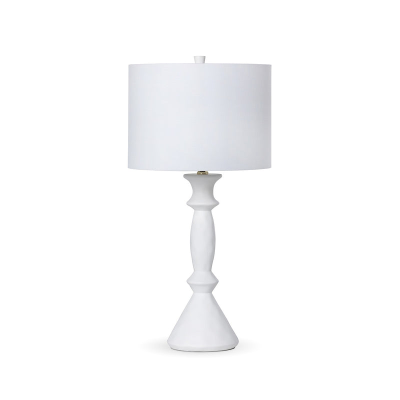 Lovecup White Plaster Coastal Cottage Table Lamp L019