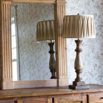 Lovecup Ashen Finish with a Smocked Shade Table Lamp L1412