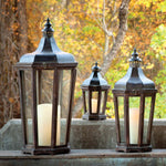 Lovecup Wood and Metal Outdoor Lanterns, Set of 3 L134