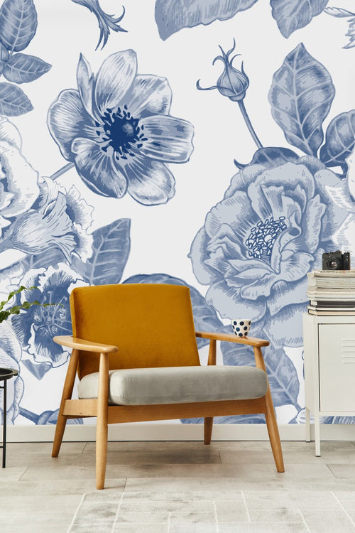 Flower Contour Wallpaper