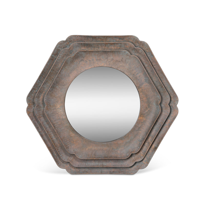 Lovecup Round Hex Layered Mirror L004