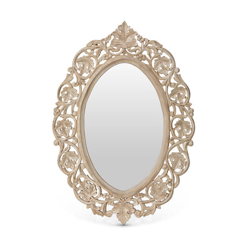 Lovecup Vichy Hand Carved Wood Mirror L055
