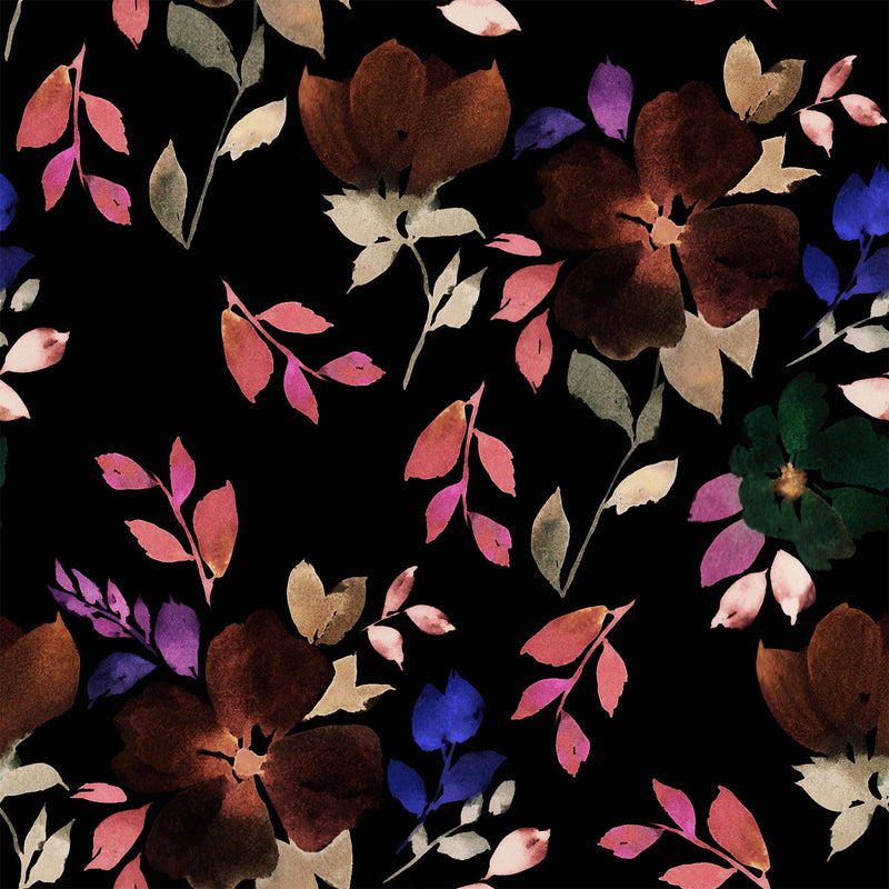 Dark Wallpaper with Autumn Leaves