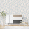 Stylish Blue Peonies Wallpaper