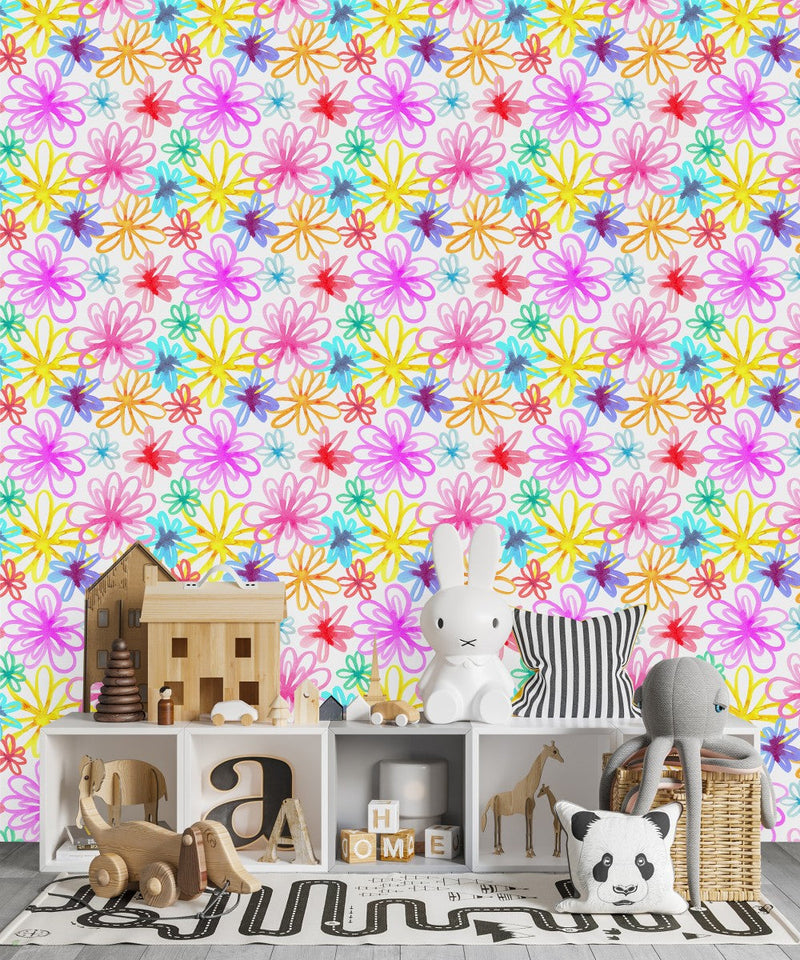 Brightly Hand Drawn Wallpaper