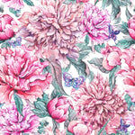 Elegant Pink Large Peonies Wallpaper