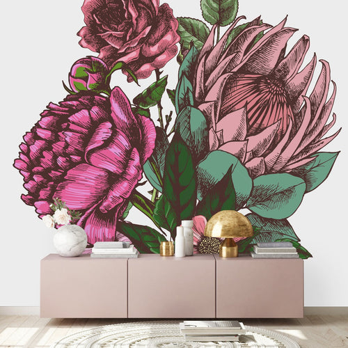 Pink Floral Bouquet Wallpaper
