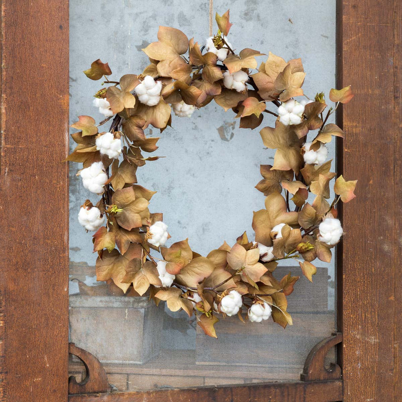 Lovecup Harvest Cotton Wreath L185