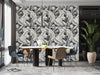 Black and White Toucan Pattern Wallpaper