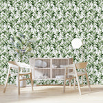 Elegant Green Leaves Wallpaper Fashionable Select