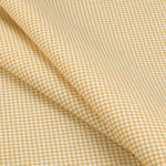 Gathered Bedskirt in Farmhouse Barley Yellow Gold Gingham Check