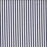 Gathered Bedskirt in Farmhouse Dark Blue Ticking Stripe on Cream