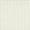 Tailored Bedskirt in Farmhouse Pale Sage Green Ticking Stripe on Cream