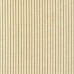 Round Tablecloth in Farmhouse Pine Green Ticking Stripe on Beige