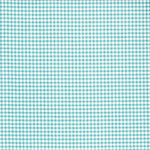 Rod Pocket Curtain Panels Pair in Farmhouse Turquoise Blue Gingham Check on Cream
