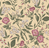 Contemporary Modern Beige Wallpaper with Flowers