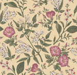 Contemporary Modern Beige Wallpaper with Flowers