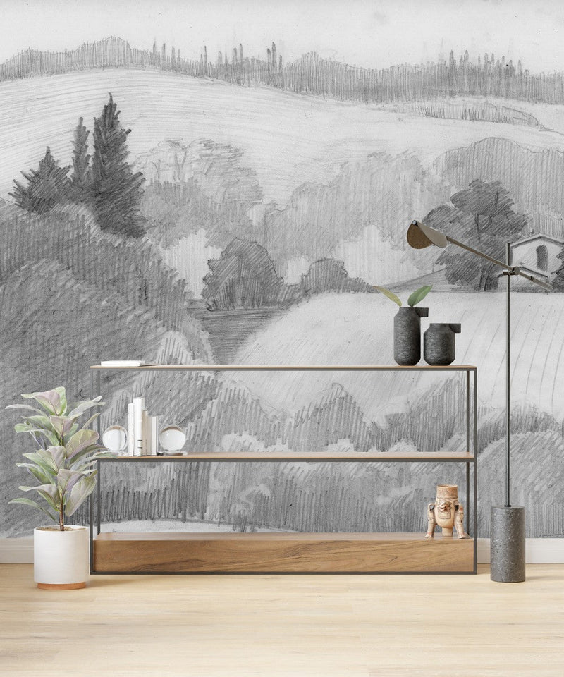 Hand Drawn Landscape Wallpaper