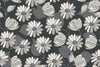 Modish Grey Flowers Wallpaper